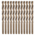 HARFINGTON 12pcs Cobalt Drill Bit, #2 0.221" HSS-CO Aircraft Twist Drill Bit with Straight Round Shank for Drilling Stainless Steel Cast Iron Tough Material