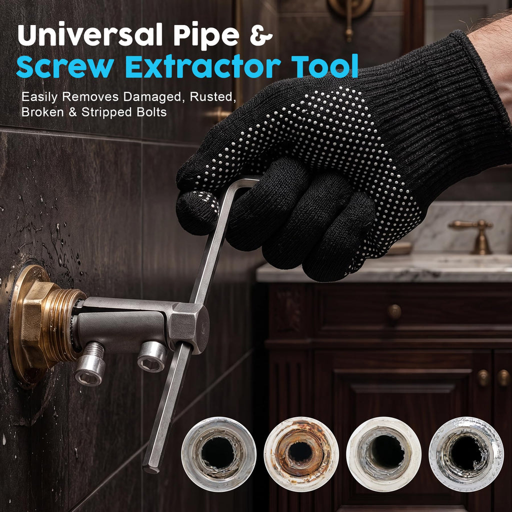 10PCS PVC Pipe Threader Kit with Step Drill Bit,1/2" 3/4" 1" for Water Pipe