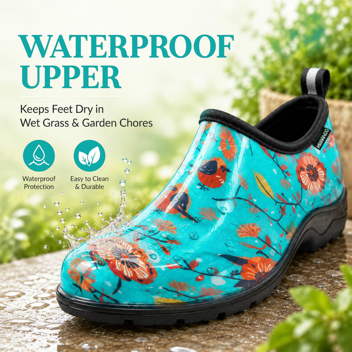 Garden Shoes for Women Waterproof Slip-On Garden Clogs