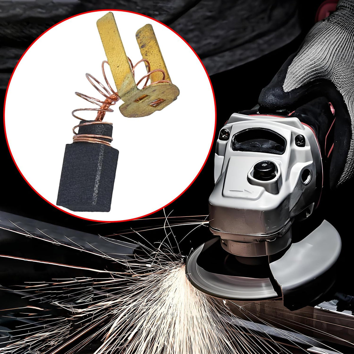 2 Pack Carbon Brush Compatible With Milwaukee Replace 22-18-0680 22-18-0620