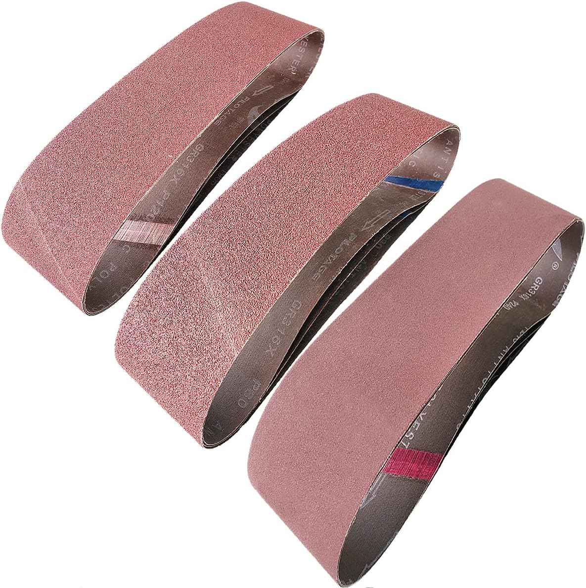 Tonmp 9 PCS 4" x 36" Premium Sander Belts - 3 Each of 40 80 120 Grit Aluminum Oxide Sanding Belts For Belt sander (4x36 inch)