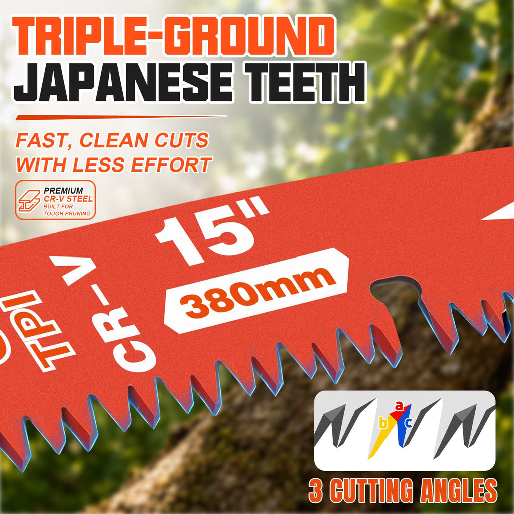 Arc Edge Reciprocating Saw Blades, 15 Inch 6TPI for Tree Pruning, 3 Pcs