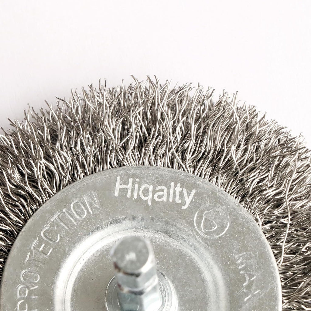 10pcs 3 Inch Stainless Steel Wire Wheel Brushes Kit for Drill with 1/4-Inch Hex Shank,Wire Wheels for Power-Operated Grinders (10)