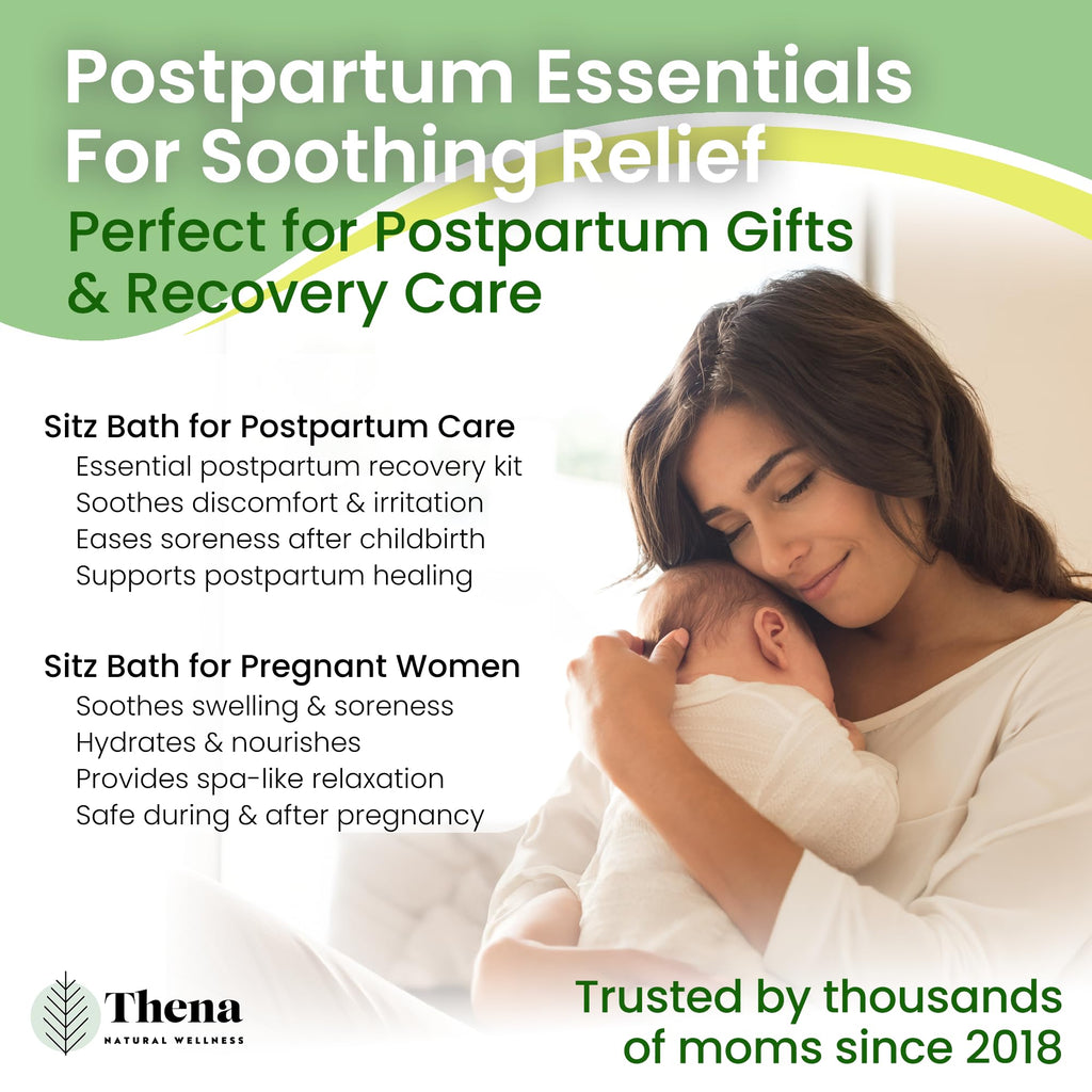 Best Organic Sitz Bath Soak Postpartum Care and Post Partum Essentials, Natural Hemorrhoid Treatment for Women & Moms