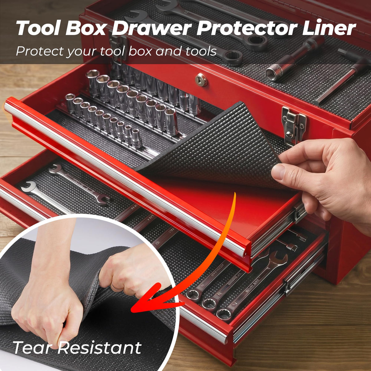 Tool Box Liner 20" Wide: 5mm Thick Double-Sided Larger Under Sink Mat Roll