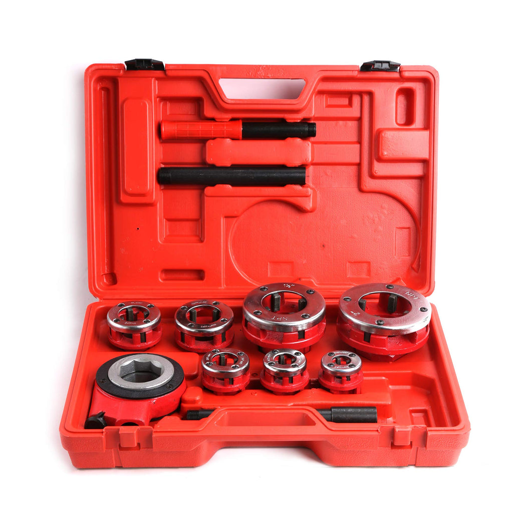 7 Size Ratchet Type Pipe Threader Threading Dies 3/8" to 2" NPT