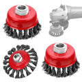 MIKILIKIEN 3 Pack Wire Wheel Brush for Angle Grinder
