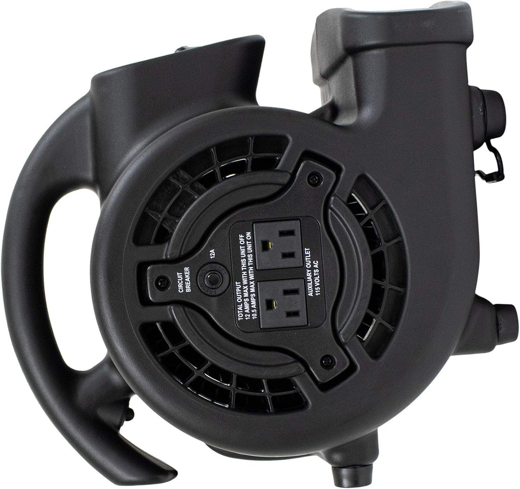P-80A Mini Mighty 138 W 600 CFM Centrifugal Air Mover, Carpet Dryer, Floor Fan, Blower, Stackable, Daisy Chain, for
