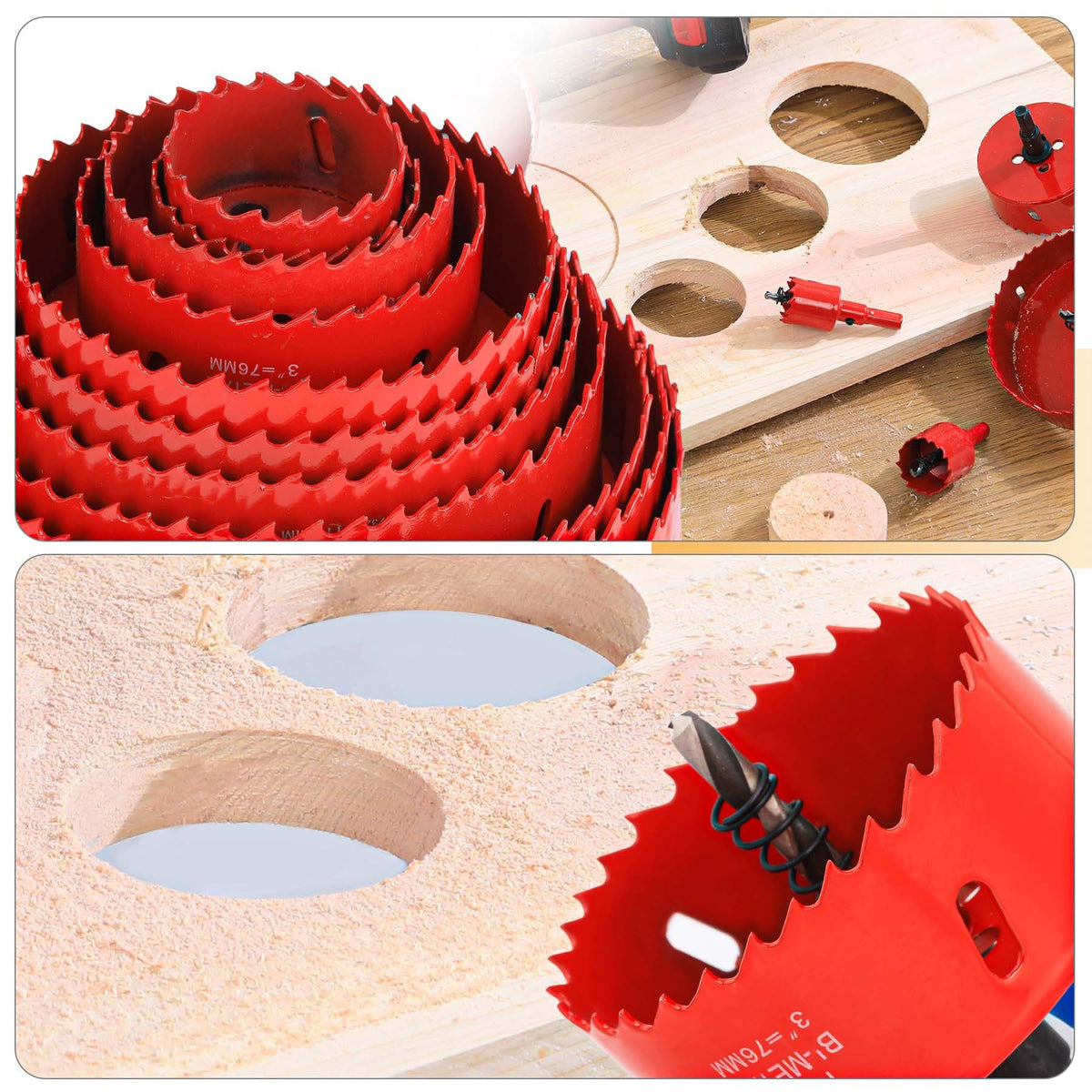 GARHWAL 2-1/4 in. Bi-Metal Hole Saw Drill Bit - General Purpose Saw for Wood, Plywood, Cornhole, Ceiling, and Drywall - Includes Arbor & Pilot Bit