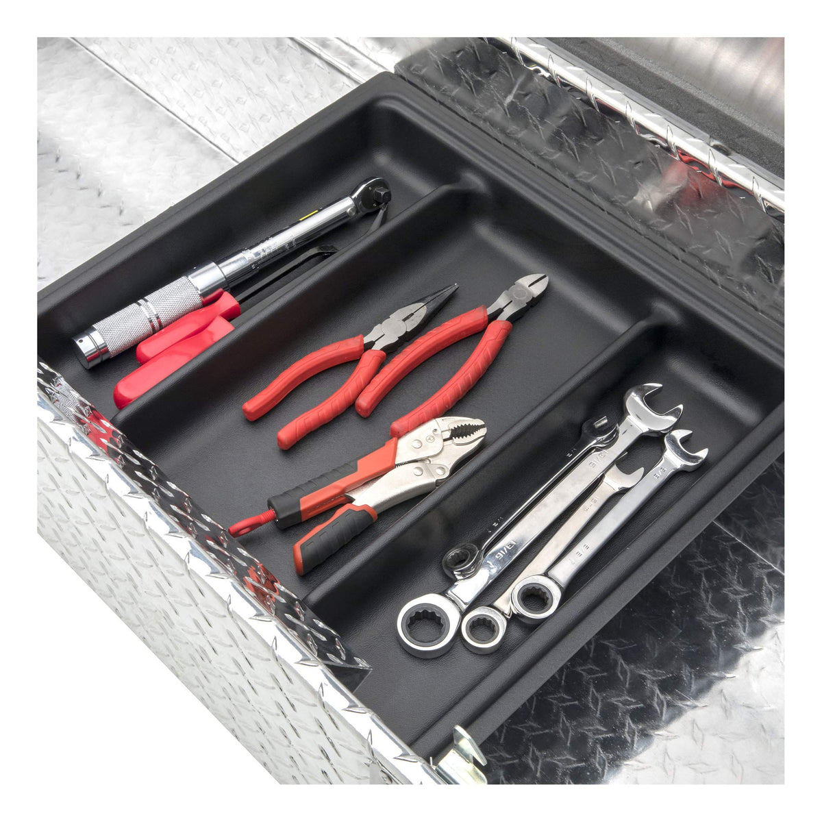 EC10071 72-Inch Heavy-Wall Aluminum Gull Wing Truck Tool Box, RigidCore Lids