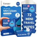 Mini Water Wipes - Fragrance Free - 72 Count Travel Size Pack