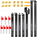 UpJiaFlarish Carbide Lathe Tools Set，5/16 Turning Holder & Carbide Inserts
