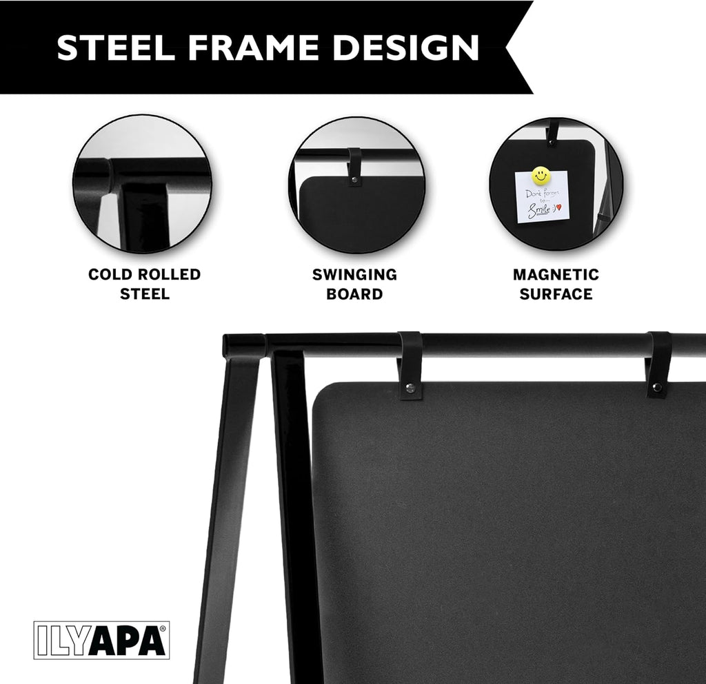Metal A Frame Sign, Chalkboard Sidewalk Sign - 24x30 in Outdoor