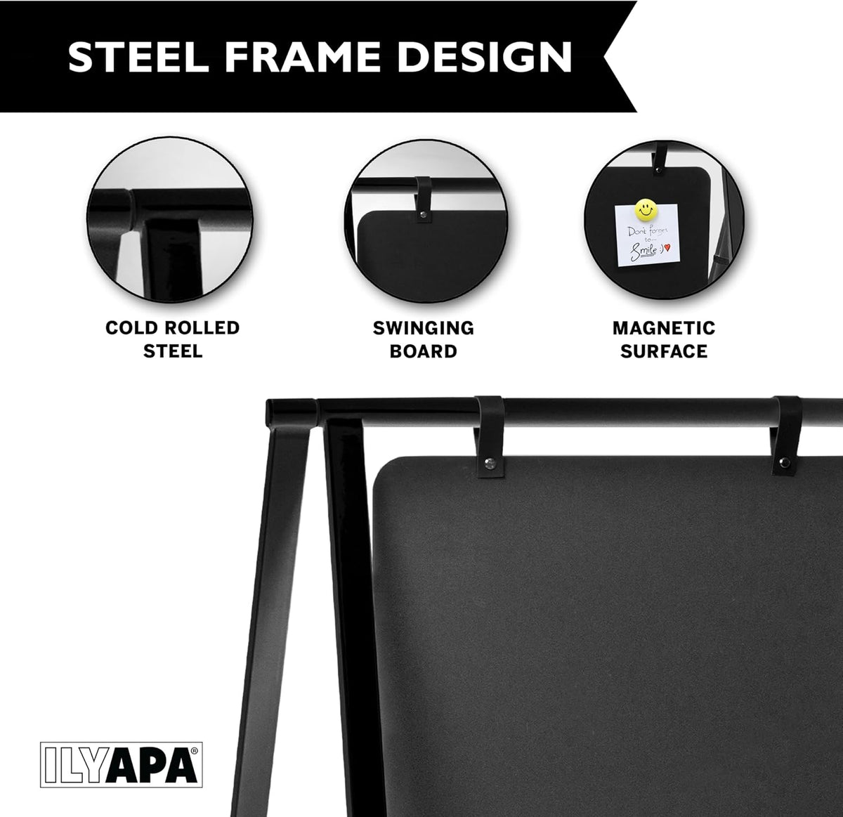 Metal A Frame Sign, Chalkboard Sidewalk Sign - 24x30 in Outdoor