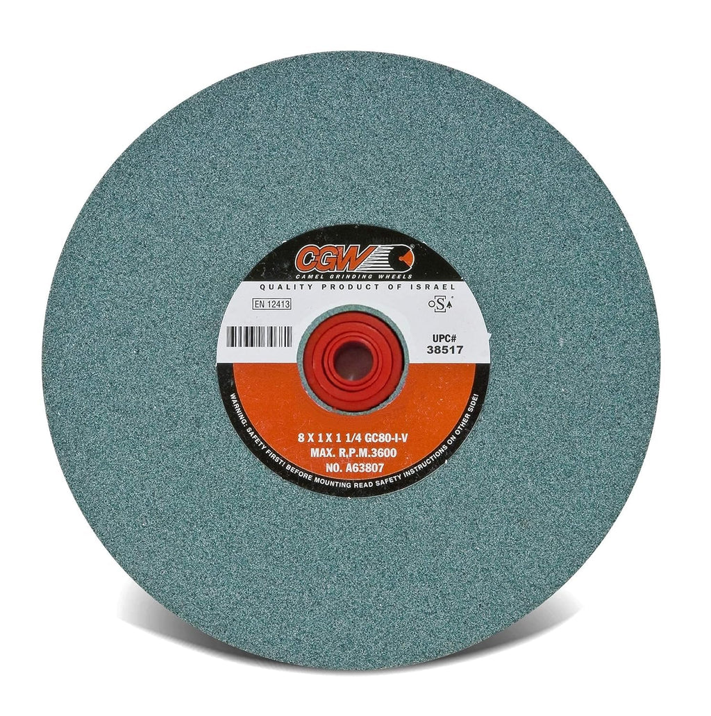 CGW Abrasives 10X1X11/4 T1 GC80IV Green Silicon Carbide Vitrified Bench and Pedastal Wheels Type 1 - Wheel 1 Pack