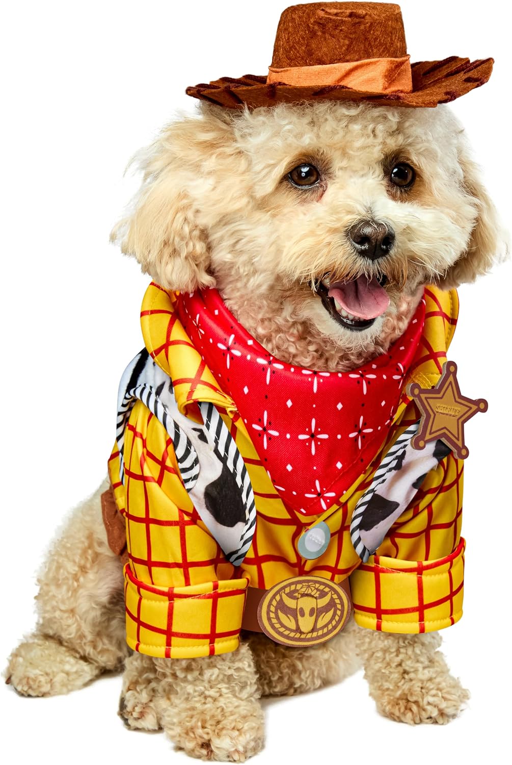 at Party City Toy Story: Woody Pet Costume for for Dogs or Cats, Large