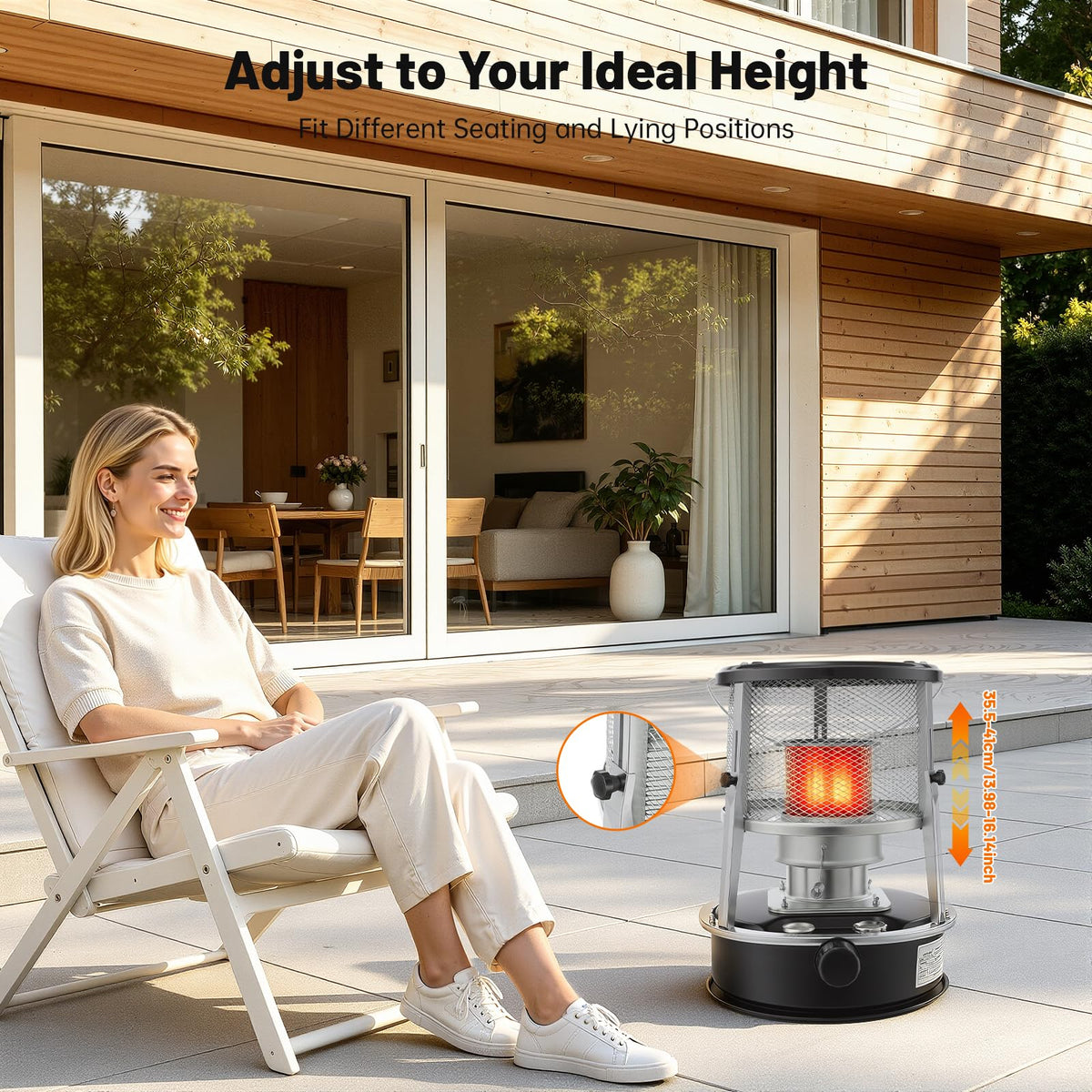 Portable Kerosene Heater with Handle, Outdoor Camping Kerosene Heater
