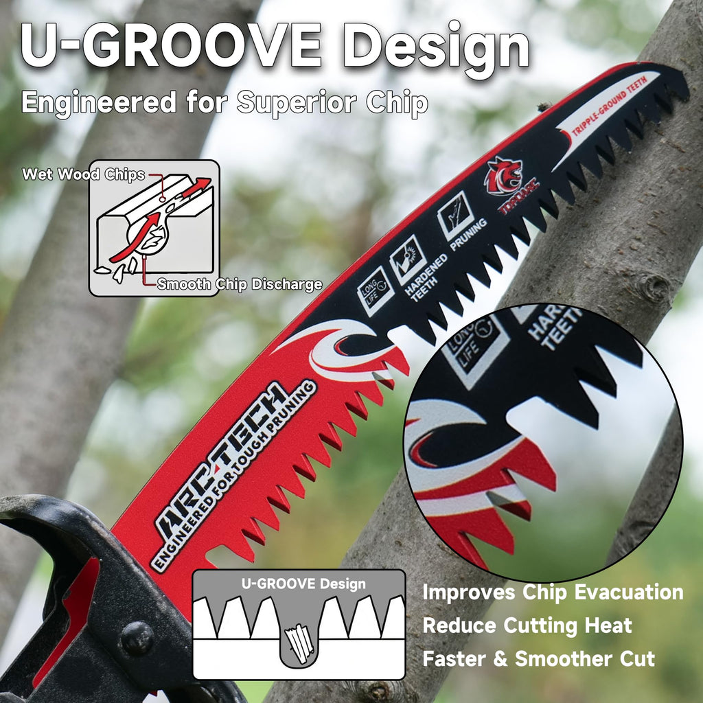 Arc Edge Reciprocating Saw Blades, 9-Inch 6TPI for Tree Trimming, 5-Pack