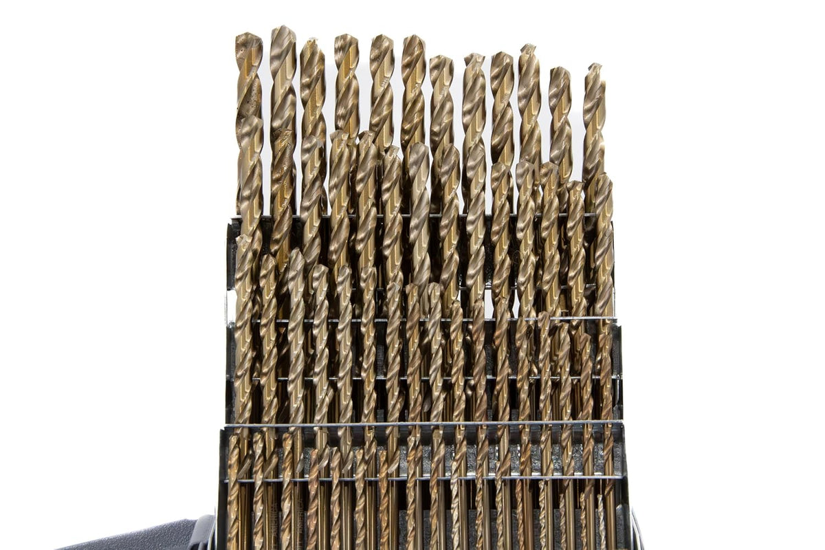 Drill America - DWD60J-CO-SET 60 Piece m35 Cobalt Drill Bit Set (Wire Sizes: #1 - #60), DWDCO Series
