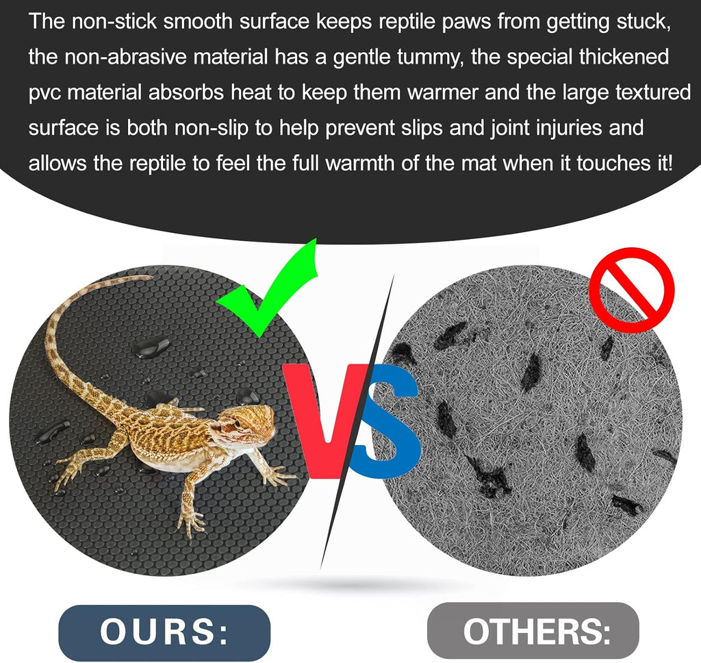 Bearded Dragon Tank Accessories, Reptile Terrarium Carpet Substrate for Leopard Gecko, Lizard, Iguana, Snake