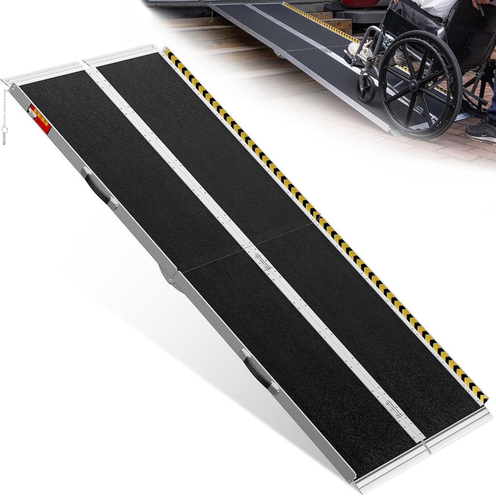 Portable Wheelchair Ramp 7FT, Non-Slip Ramps for Wheelchairs for Home