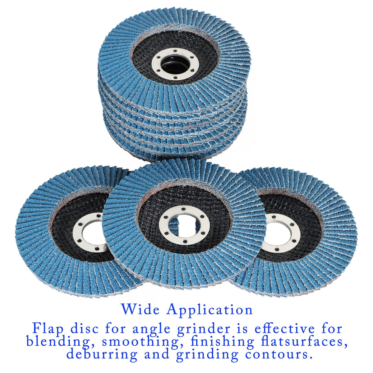 waltyotur 50-Pack Flap Discs Grinding Wheel 80 Grit, 4-1/2 x 7/8 Flap Disc