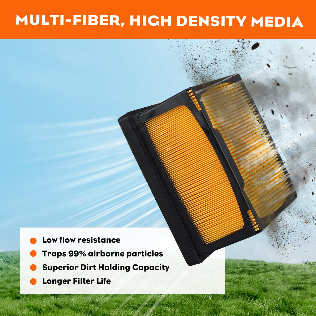 Pack of 6, K760 K770 Air Filter for Husqvana K770 Parts Concrete Saws Power Cutter Replaces 574362301 574362302 525470601 525470602