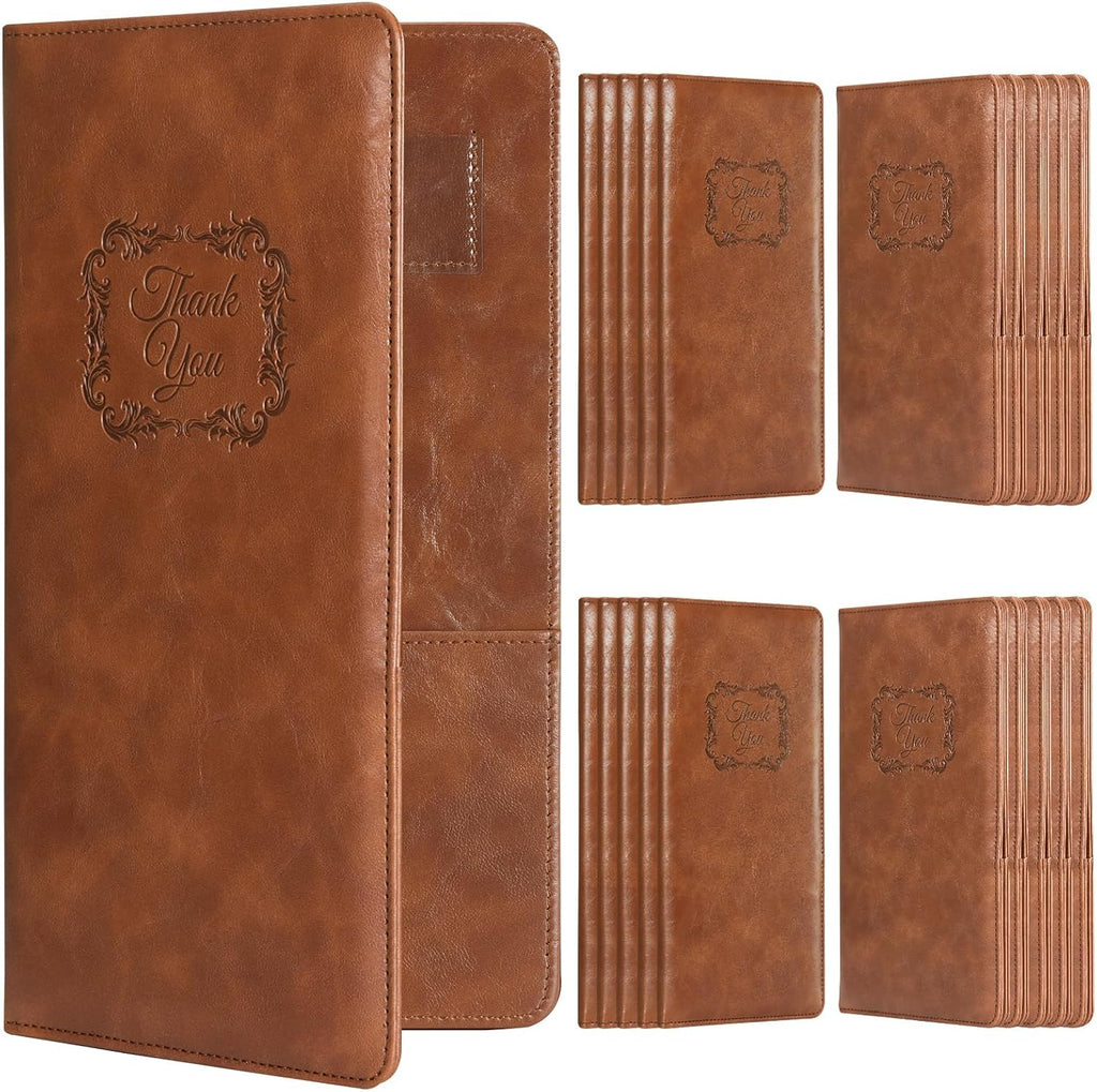Restaurant Check Presenters - Customer Check Holder for Restaurants, Restaurant Bill Holder, Brown THX- 20 Pack