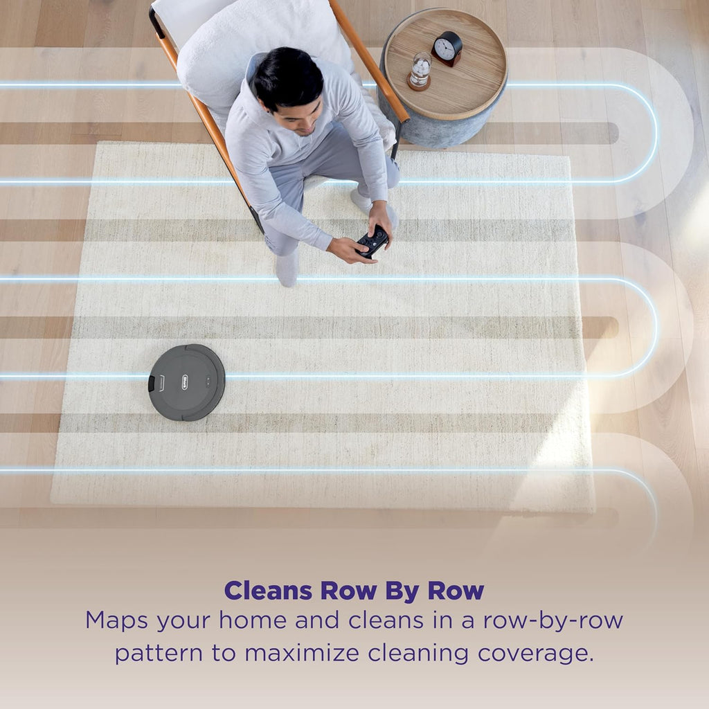 Navigator Robot Vacuum + Self-Empty Base, Grey, RV2120AE | SmartPath Navigation, Self-Empty Base 60-Day Bagless, up