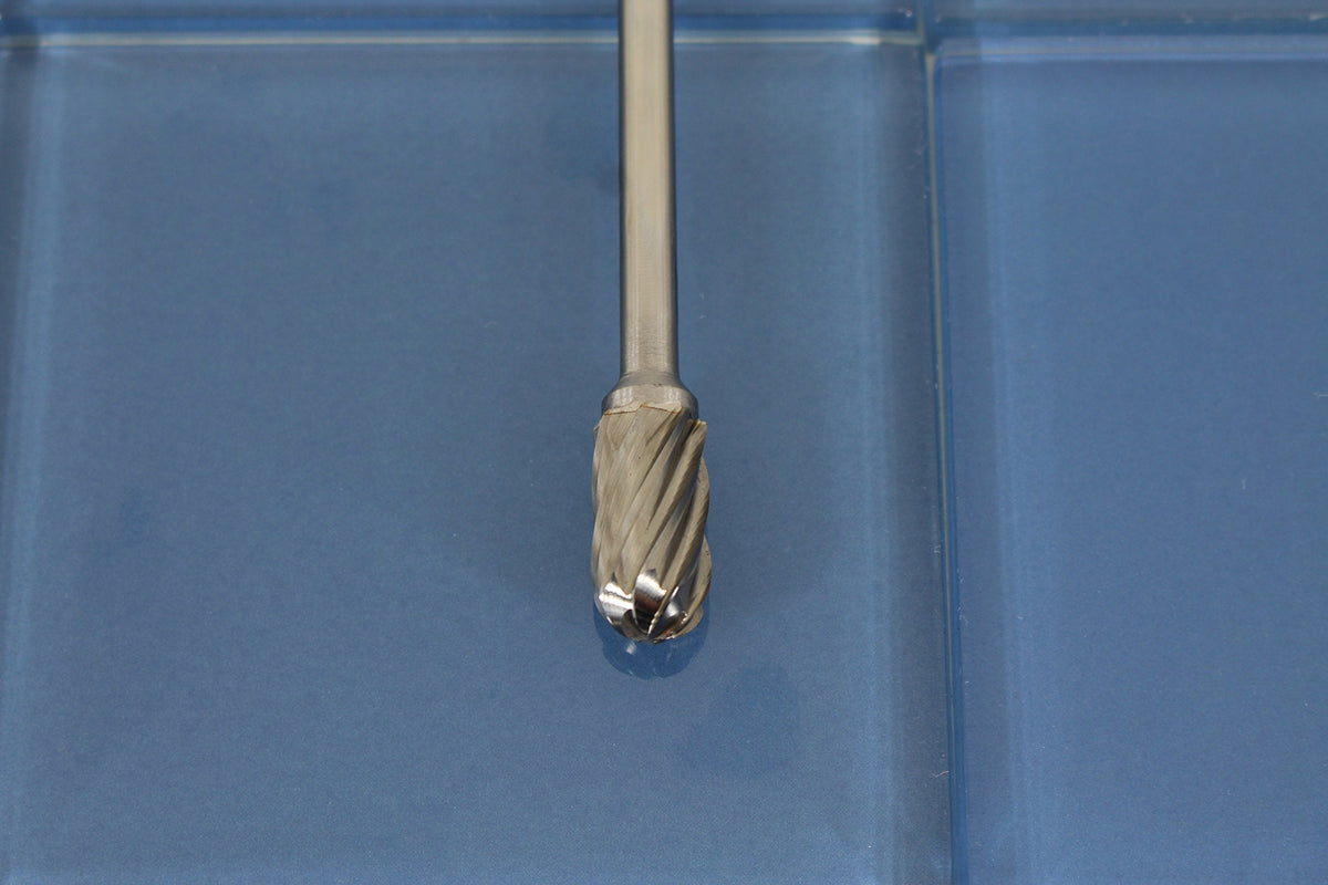TEMO SC-5L6 NF Aluminum Cut Carbide Rotary Burr File 1/2" CyliBall 6" Shank