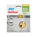 Norton MultiSand Hook and Loop Sanding Discs, Orbital Sander Sandpaper for Wood, Metal and Fiberglass, 120 Grit Sand Paper, 5 Inch Sanding Discs Hook and Loop, Pack of 25