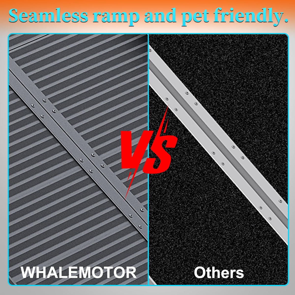 Black Portable Wheelchair Ramp, 7FT No-sew Non-Slip Aluminum Wheelchair Ramp, Folding Portable Wheelchair Ramps for