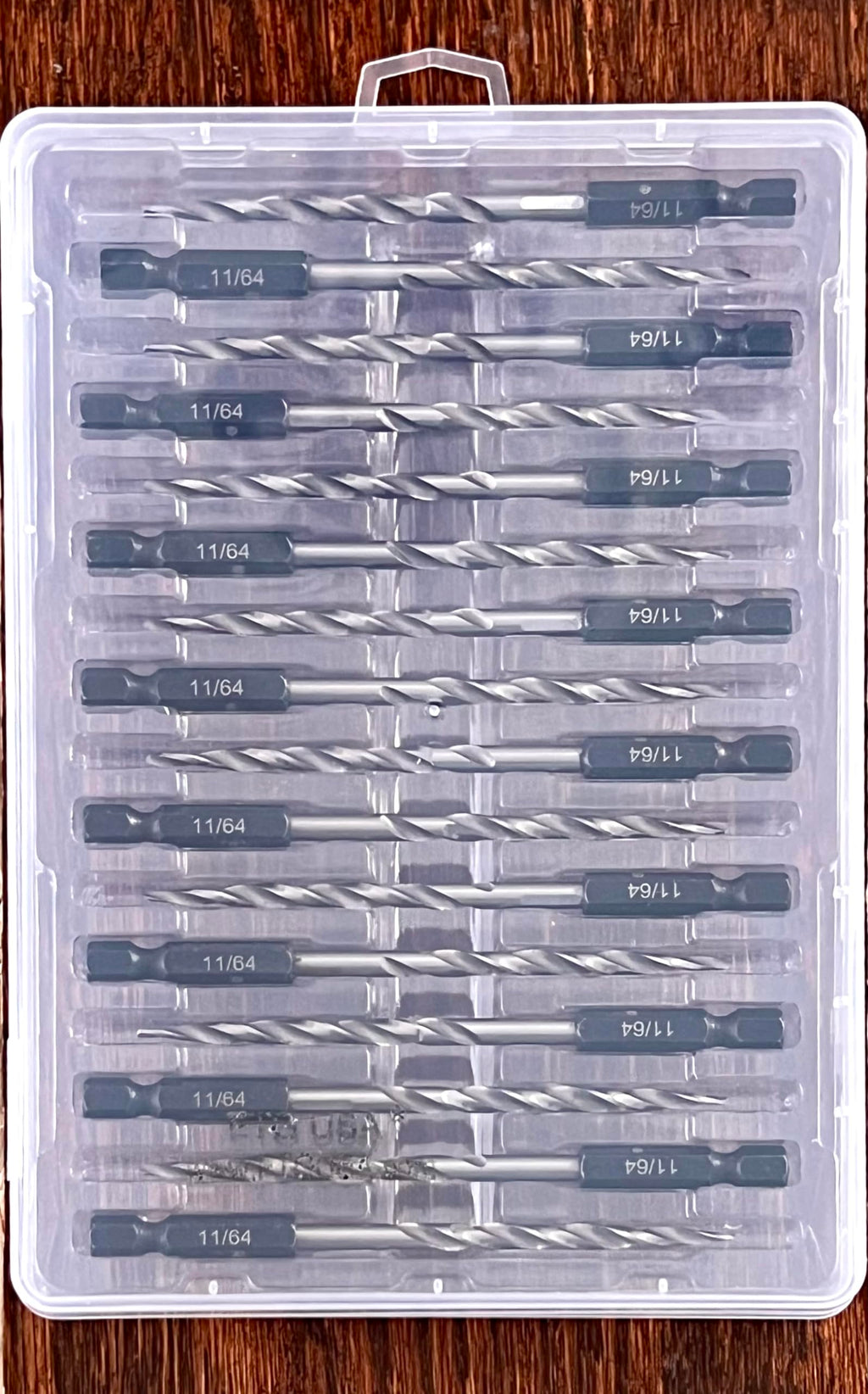 FTG USA 16pc #8(11/64") Replacement Tapered Countersink Drill Bit Hex Shank