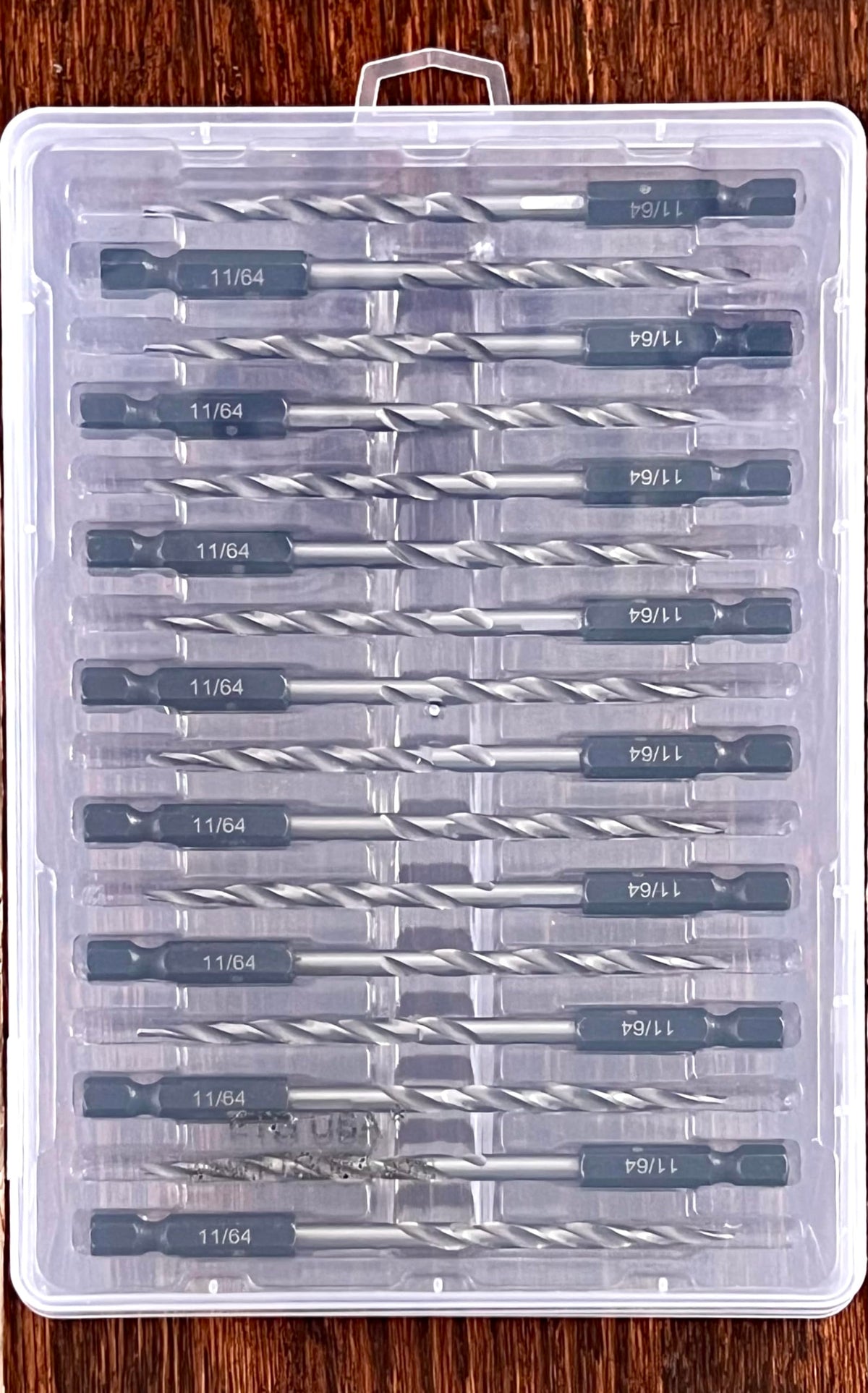 FTG USA 16pc #8(11/64") Replacement Tapered Countersink Drill Bit Hex Shank