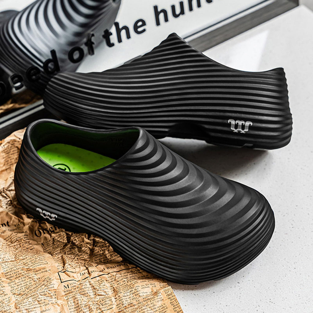 Mens Chef Clogs - Non-Slip Waterproof Oil-Proof Kitchen Shoes Black