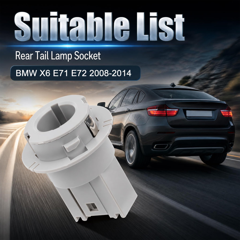 Svicari Rear Tail Lamp Socket Fit for BMW E71 E72 2008-2014 Replace OE 63212336507 2PCS