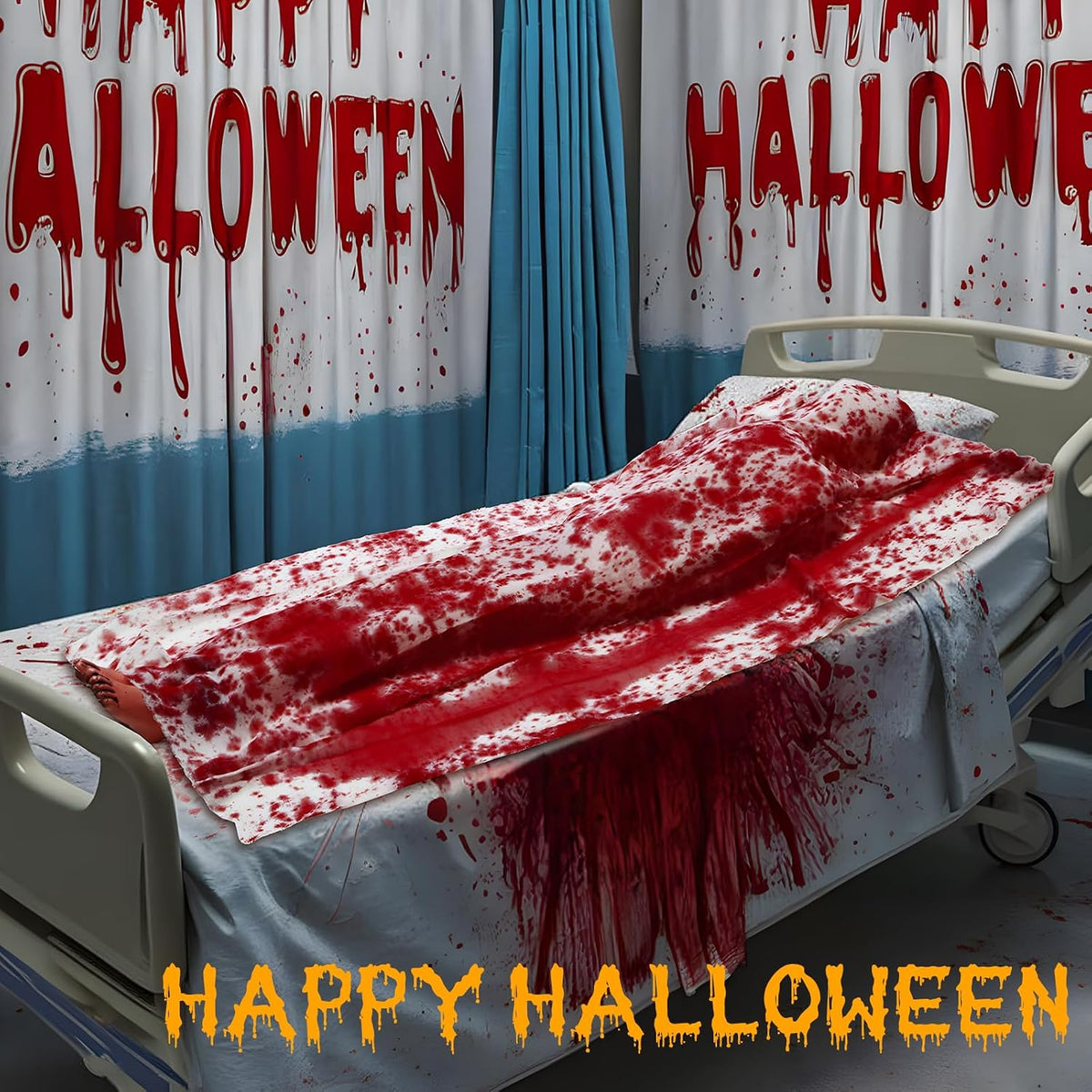 Halloween Decor – 5FT Bloody Corpse Prop, Lifesize Scary Dead Body Decoration for Indoor & Outdoor Haunted House