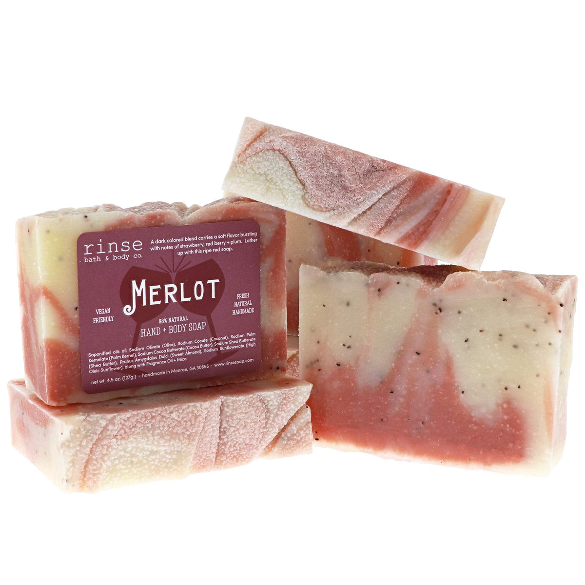 Merlot Soap Bar Blueberry Exfoliant 4.5 oz