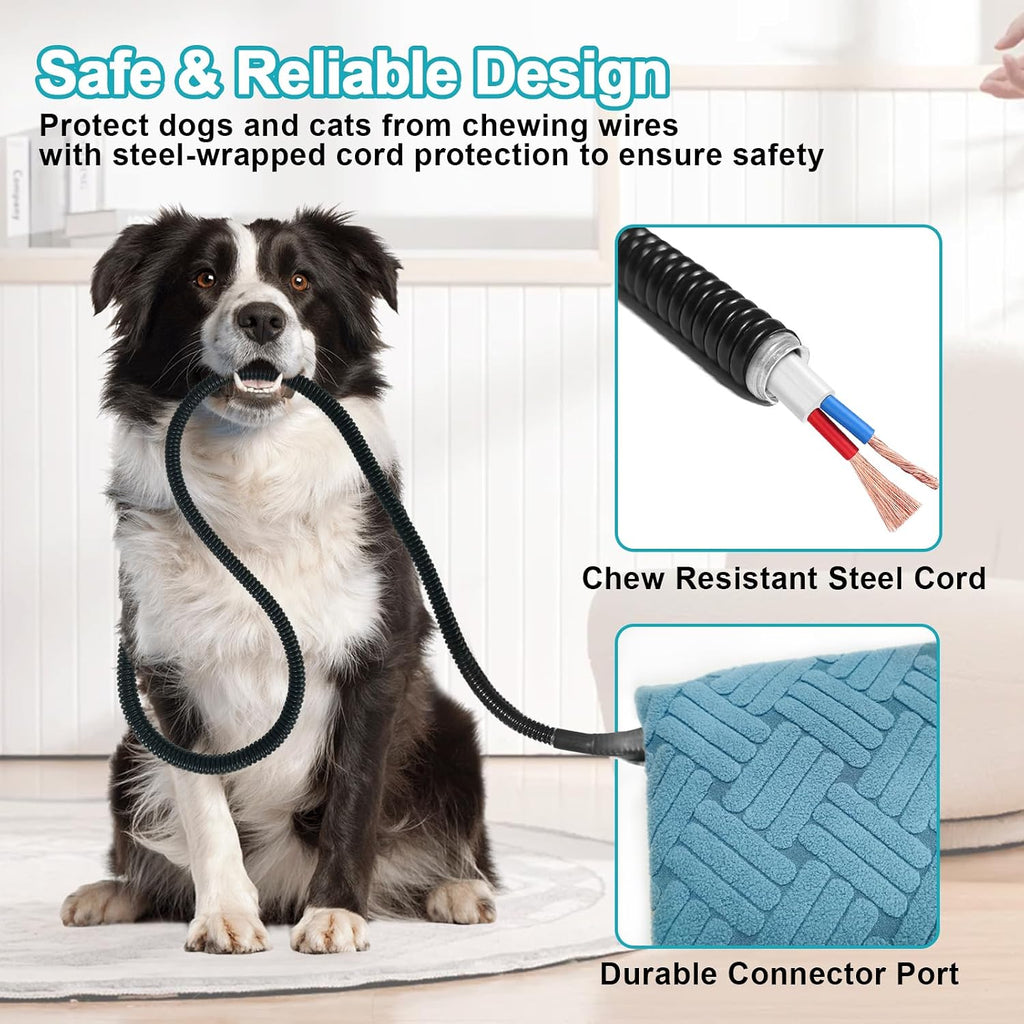 Dog Heating Pad, 47x30 in, Time and Temperatur Adjustable Controller