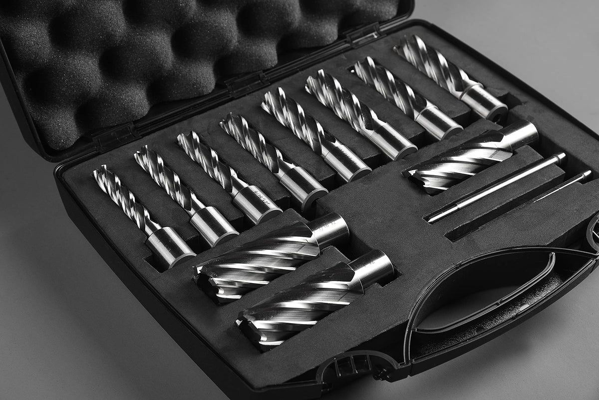 Annular Cutter Set JESTUOUS 3/4 Inch Weldon Shank 2 Cutting Depth 13pcs