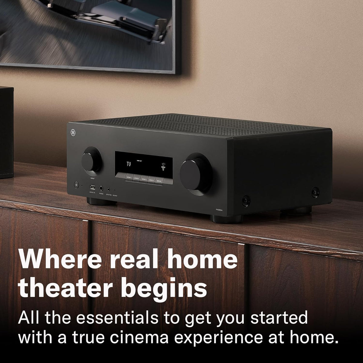 RX300A 5.2-Channel Home Theater AV Receiver with Dolby Atmos, 4K120/8K HDMI and Bluetooth Multipoint (Black)