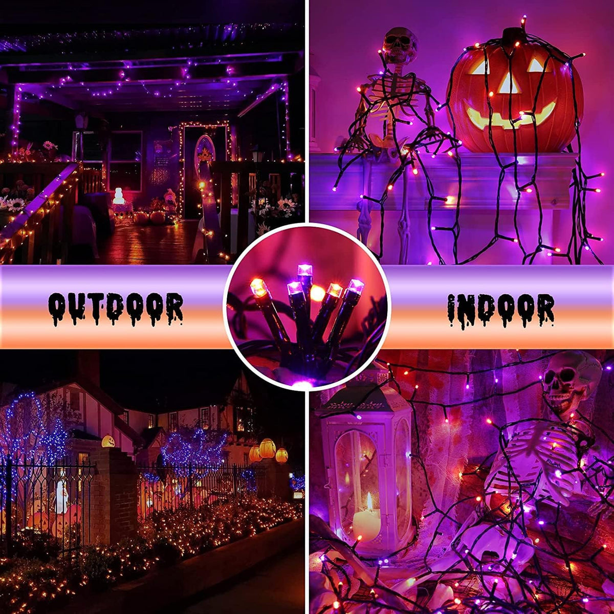 500 LED Halloween Lights Outdoor, 164 FT Fairy Lights with 8 Modes