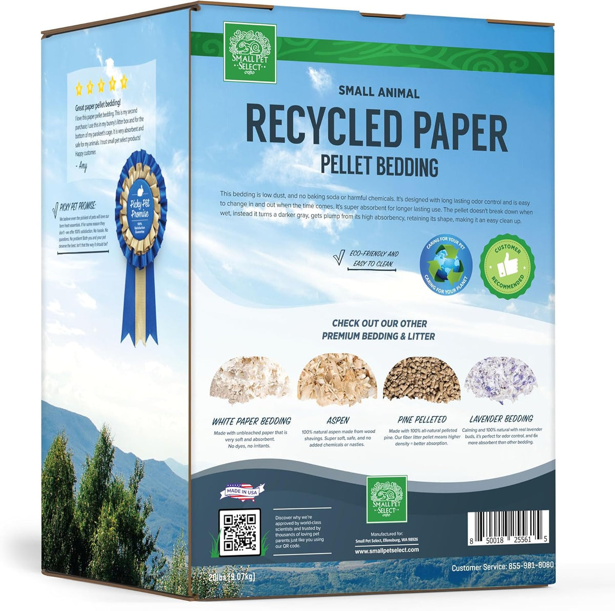 Recycled Paper Pellet Bedding & Litter, Rabbits, 20 lb