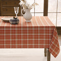 Fall Checkered Tablecloth Rectangle, 54 x 80 Inch, Orange