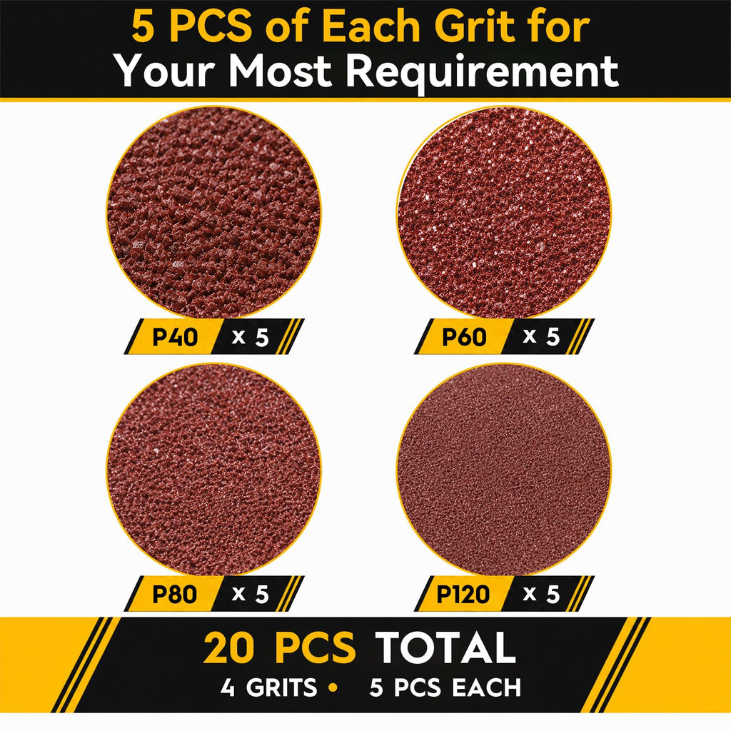 3x21 Inch Sanding Belts, 20-Pack, 40/60/80/120 Grit Mixed Belt Sander Paper