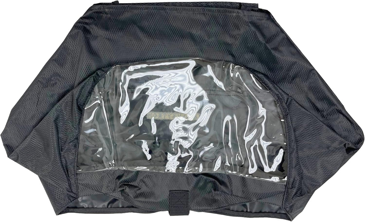 AlveyTech Clear Mobility Scooter Tiller Cover - Weatherproof Handicap Scooter Cover for Panel - Pride Scooter Accessories for Outdoor Travel, Protection from Sun, Snow, Dust, Wind, & Rain (Deluxe)