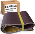 6x48 Sanding Belts, 5 Pack, 1 Each of 80/120/150/240/400 Grits