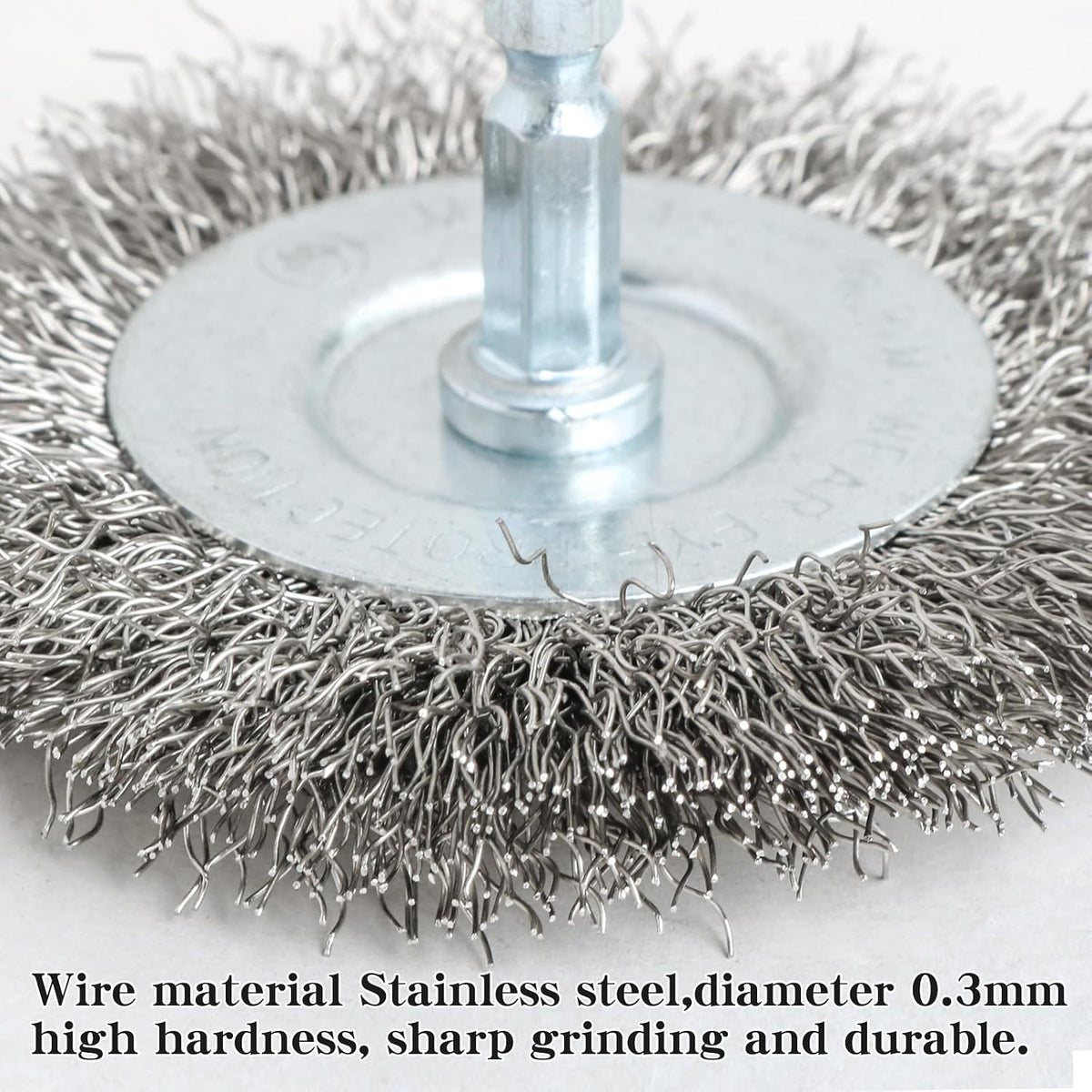 10pcs 3 Inch Stainless Steel Wire Wheel Brushes Kit for Drill with 1/4-Inch Hex Shank,Wire Wheels for Power-Operated Grinders (10)