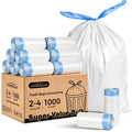 Small Trash Bags 4 Gallon-1000 Count Drawstring Mini Garbage Bags