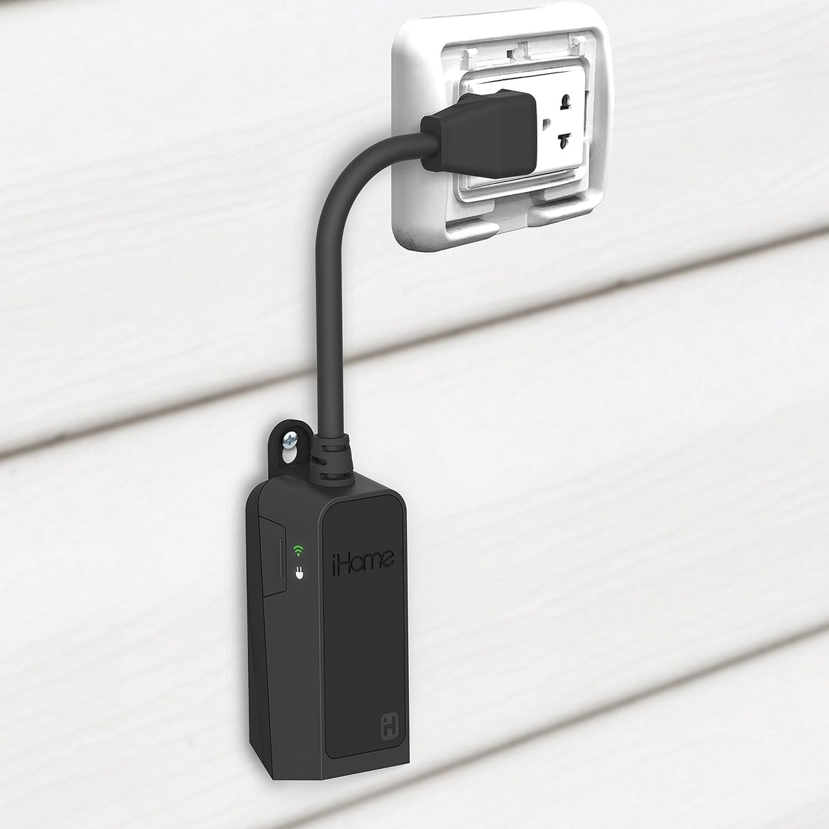 iSP100 Wifi Outdoor Smart Plug, Water Resistant Featuring Alexa, Google Assistant and Siri Voice Control OPEN BOX